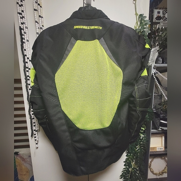 Mens High Visibility Mesh Motorcycle Jacket - Picture 2 of 3